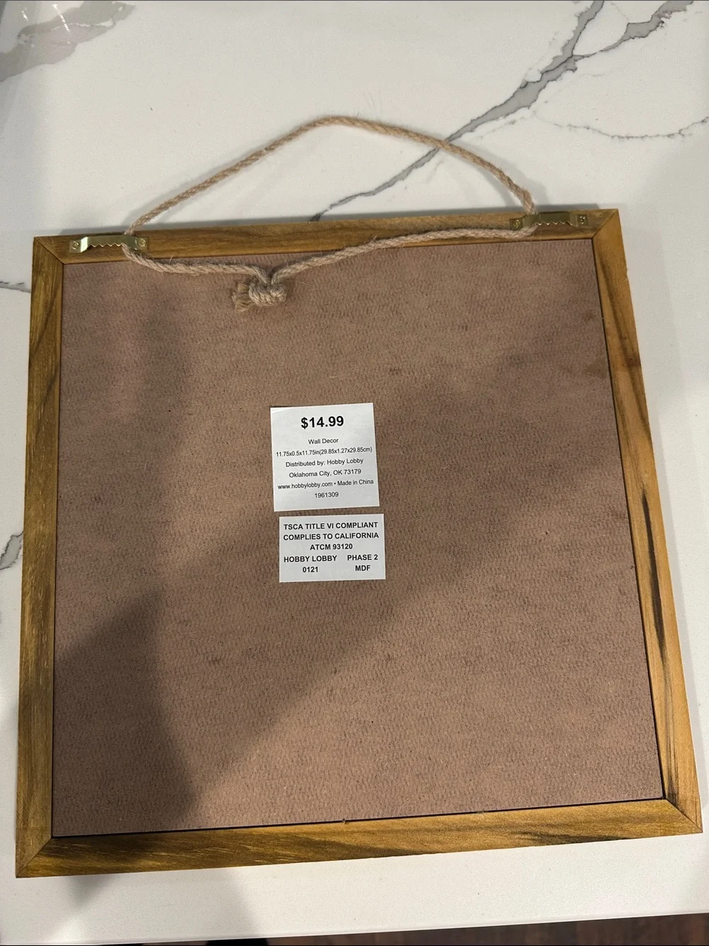 Hobby Lobby Black and Brown Framed 'Be The Change' Wall Sign